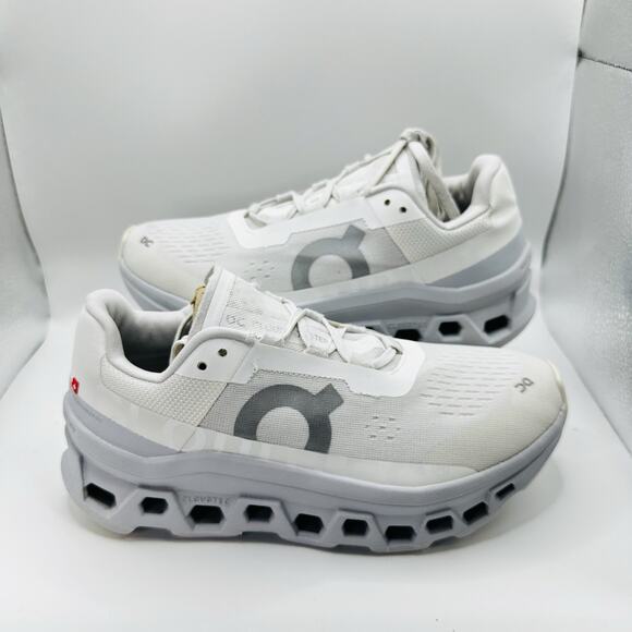 ON CLOUDMONSTER White Glacier Athletic Running Womens Size US 8 - Picture 1 of 11